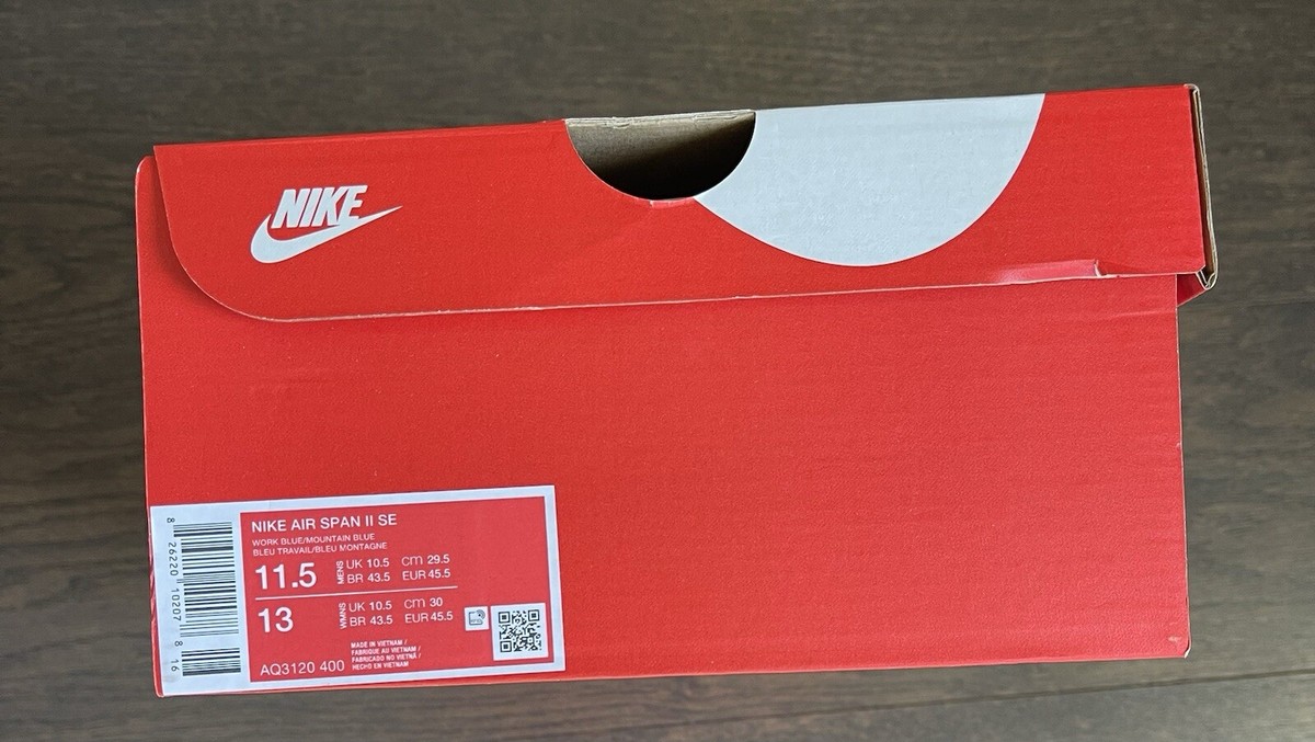 Nike Air Span II SE  Men’s Size 11.5 - AQ3120-400 - New In Box Nike Air Span II Se  main image 4