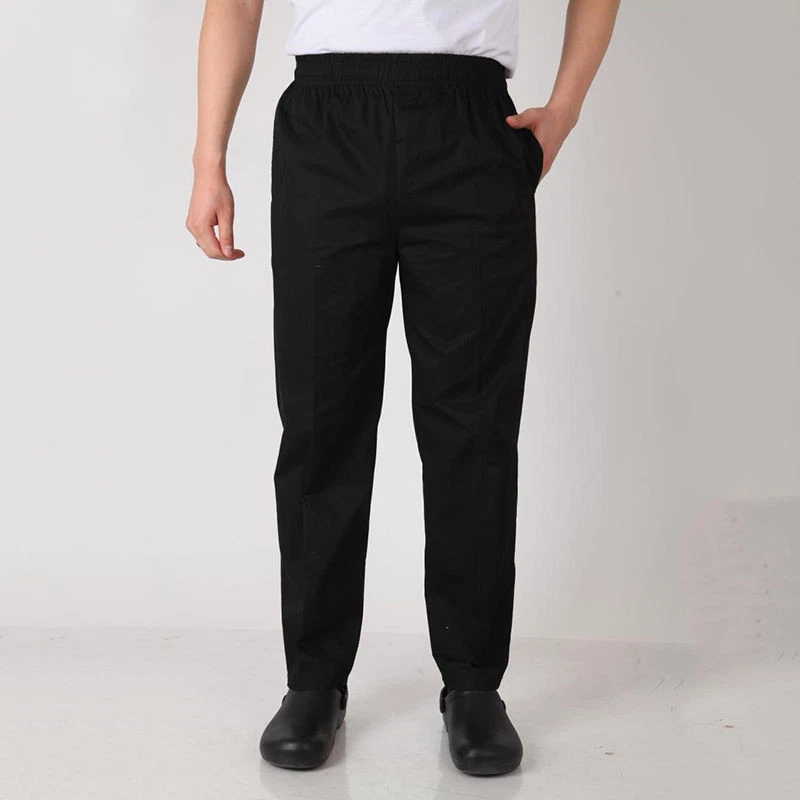 HOT Men Chef Work Pants Kitchen Baggy Trouser Restaurant Black Uniform Pants M-4 - Image 4 of 4