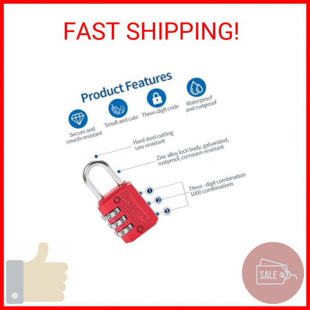 RESET-071 Digit Small Combination Lock Tiny Padlock for Mini