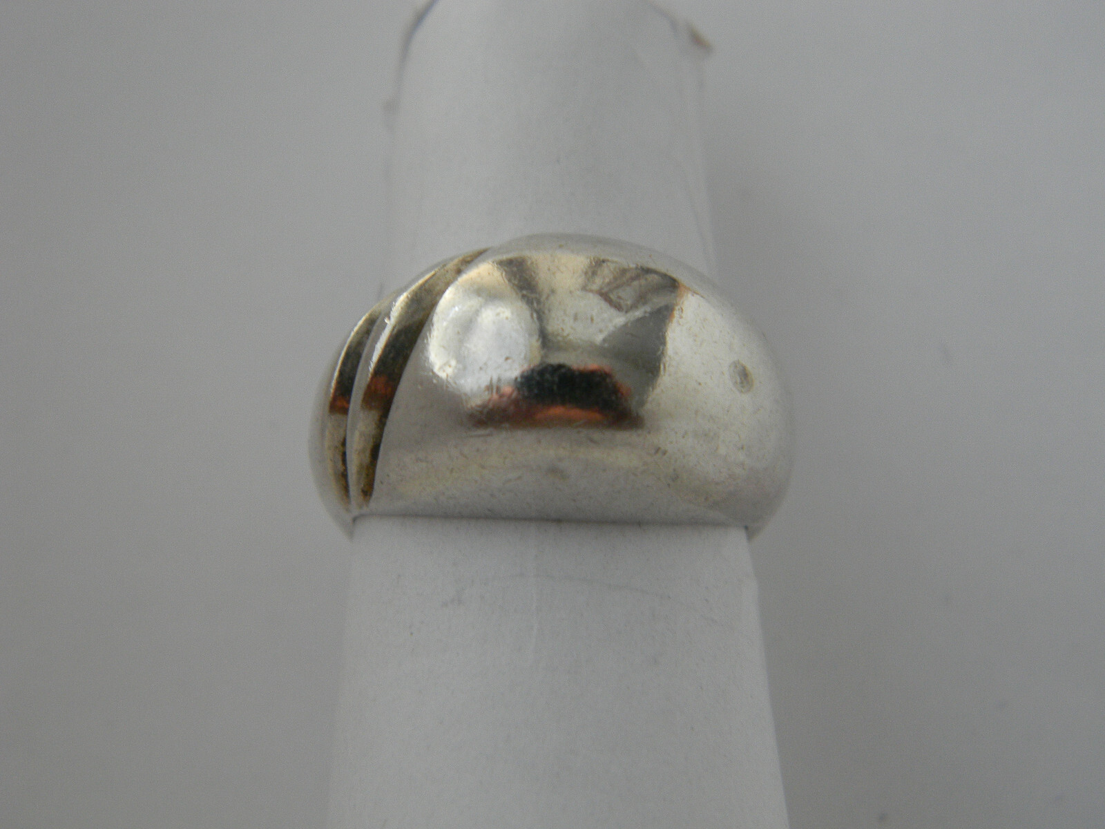 Fine 925 Solid Sterling Silver Grooved Modernist … - image 9