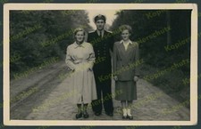 Foto NVA Marineoffizier m. Familie Uniform Stralsund Milit&auml;r DDR Vorpommern 1956