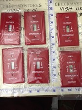 6x MULBERRY METALS RED 1G Gas Burner Plate Metal Made In USA