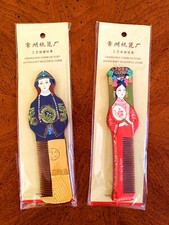 N567 D Handmade Natural Wooden Hair Comb Decoration Comb Fine Tooth Comb