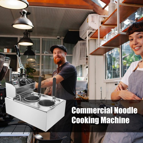 110V Electric Pasta Cooking Machine Stainless Noodle dumplings Cooker 2-Holes - Picture 8 of 12