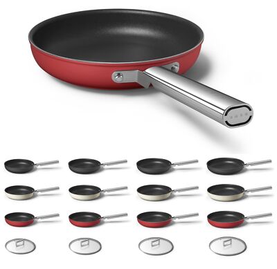SMEG Bratpfanne Pfanne Glasdeckel Auswahl Durchmesser alle Herdarten Antihaft