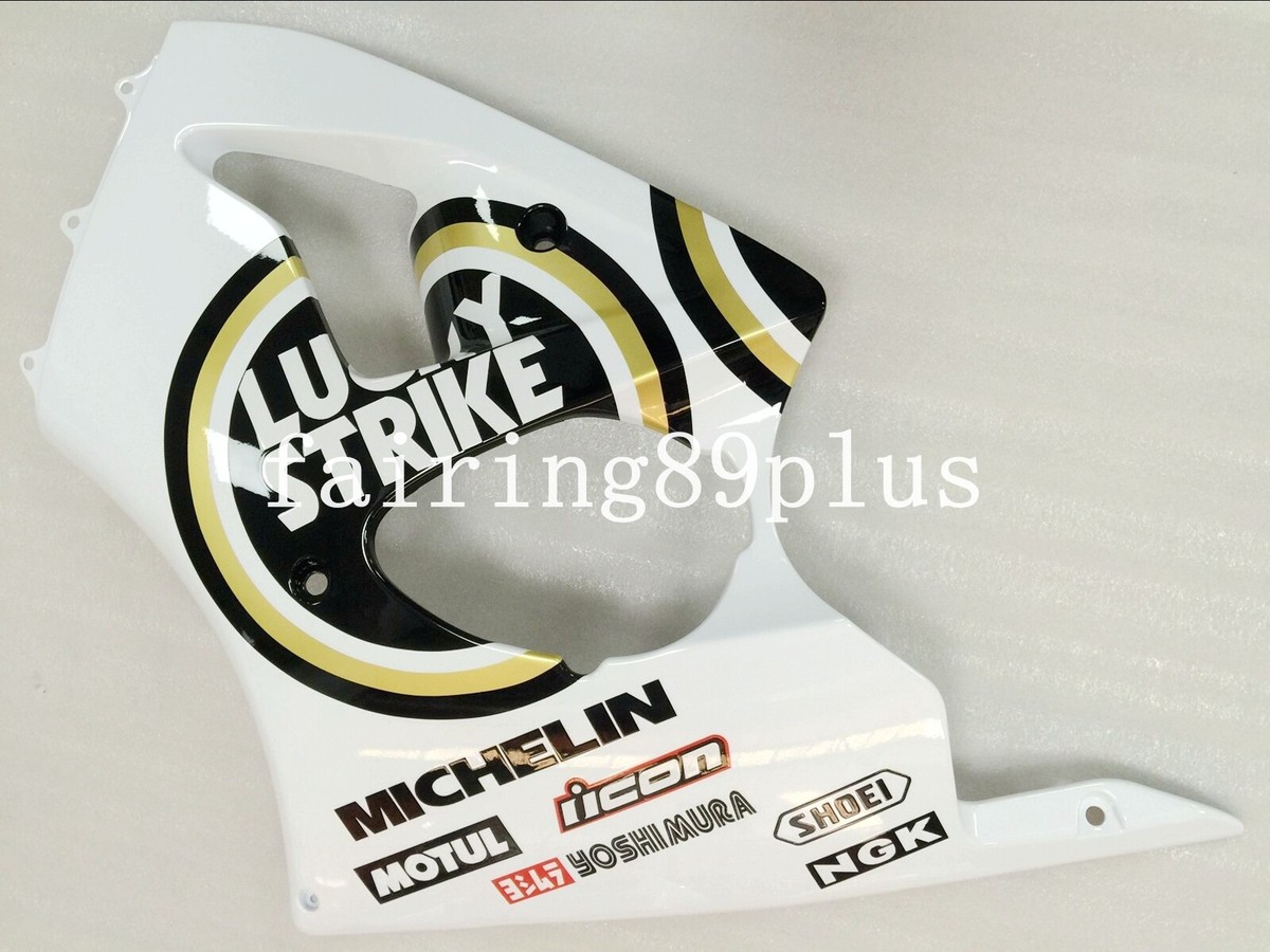 Black White Lucky Strike ABS Injection Fairing Fit for 2000