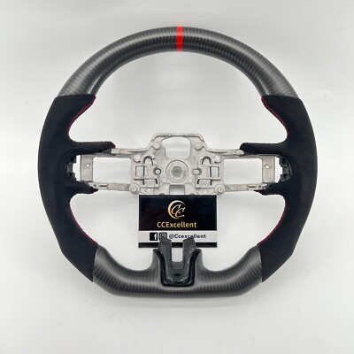 Matte Black Carbon Fiber Steering Wheel Fit For Ford Mustang GT 2015 2016 2017