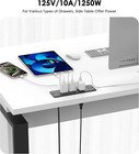 Recessed Power Strip, Fast Charging Furniture Outlet Flat Plug, Flush Mount — photo 6