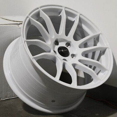 18x9.5 White Wheels Vors TR10 5x115 35 (Set of 4) 73.1 | eBay