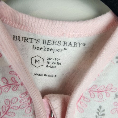 Paquete de 2 sacos de dormir rosa verde talla M 6-12 m Halo / Burt's Bees - Imagen 3 de 14