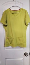 heartsoul M Break On Through Women's 3-Pocket Pitter-Pat V-Neck Scrub Top Green
