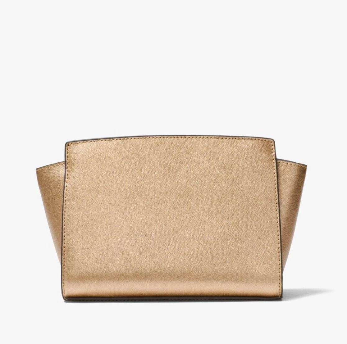 Michael kors selma top medium metallic leather crossbody