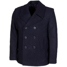 MFH Cappotto Giacca uomo classico marina militare Stati Uniti US Pea Coat Navy