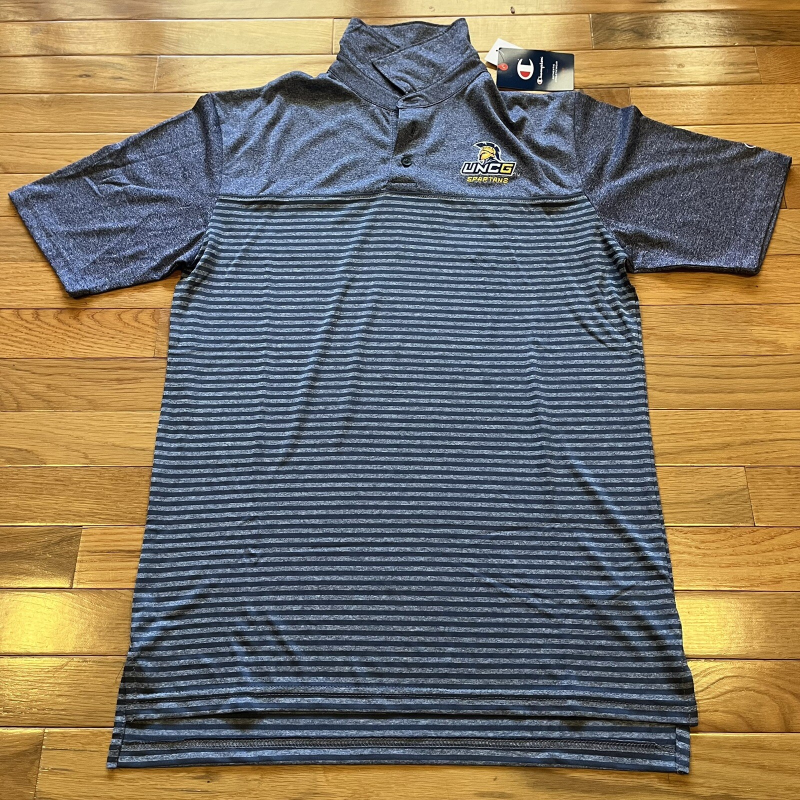 NCAA North Carolina Greensboro Spartans UNCG Striped Polo Shirt Mens Size 2XL