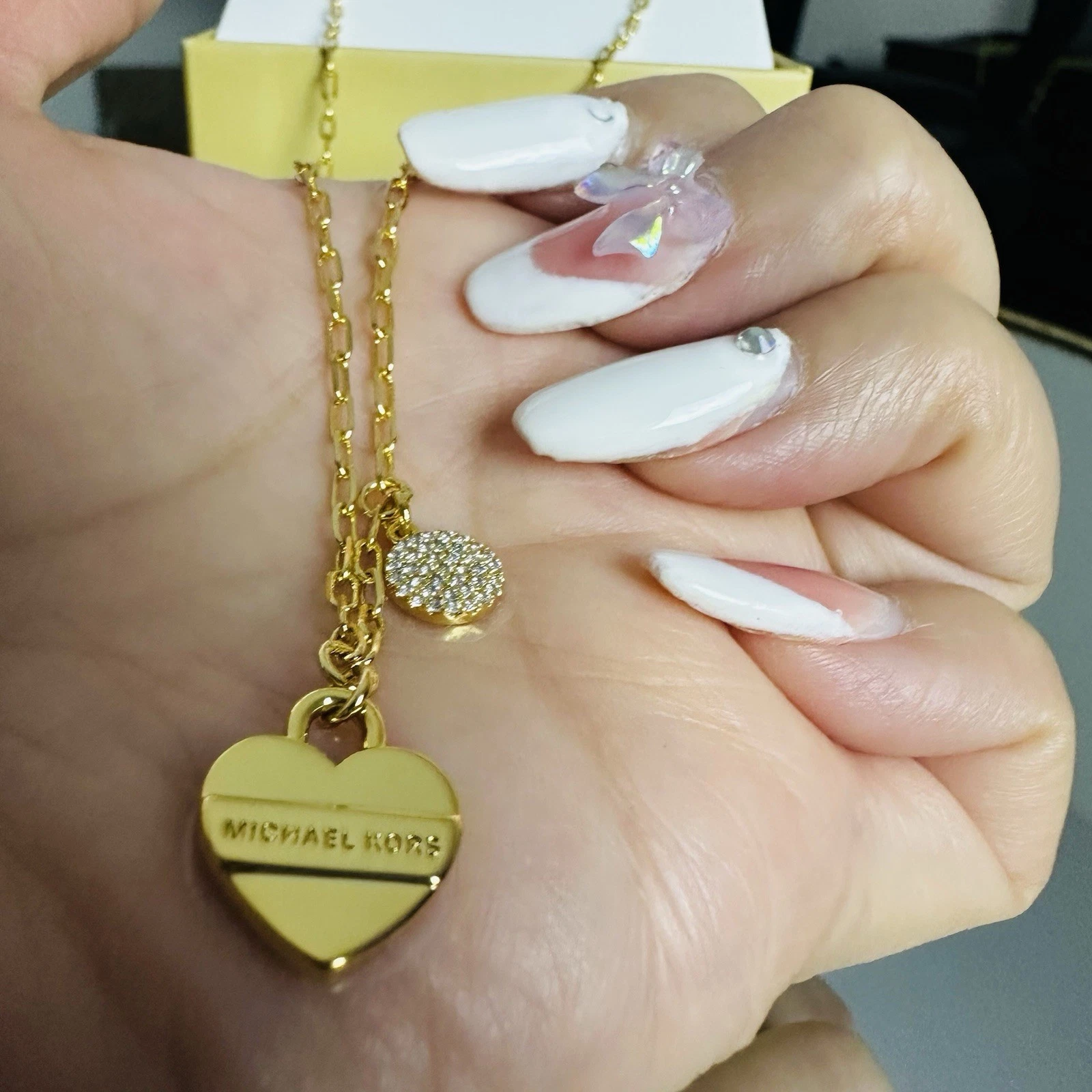 Michael Kors Set Orecchini e Collana 18” Lusso Forma Cuore