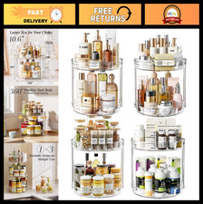 4 Pack 10.6" 2-Tier Lazy Susan Turntable Organizer - Rotating Spice Rack for Kit