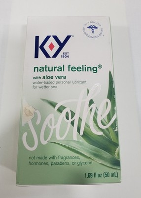 ky lubricant with aloe vera K-Y Natural Feeling Lube with Aloe Vera, Water Based Personal Lubricant For  Sexual Wellness, 1.69 fl oz main image 1