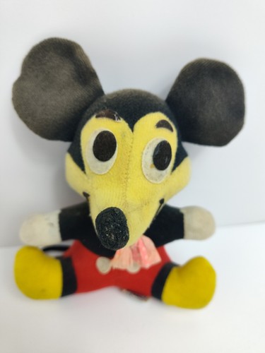 Peluche 1977 Mickey Mouse 6" Walt Disney Productions (leer) - Imagen 2 de 8