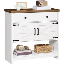 34.3 Inches Farmhouse Console Table, Coffee Bar Cabinet, Sofa Table Entryway ...