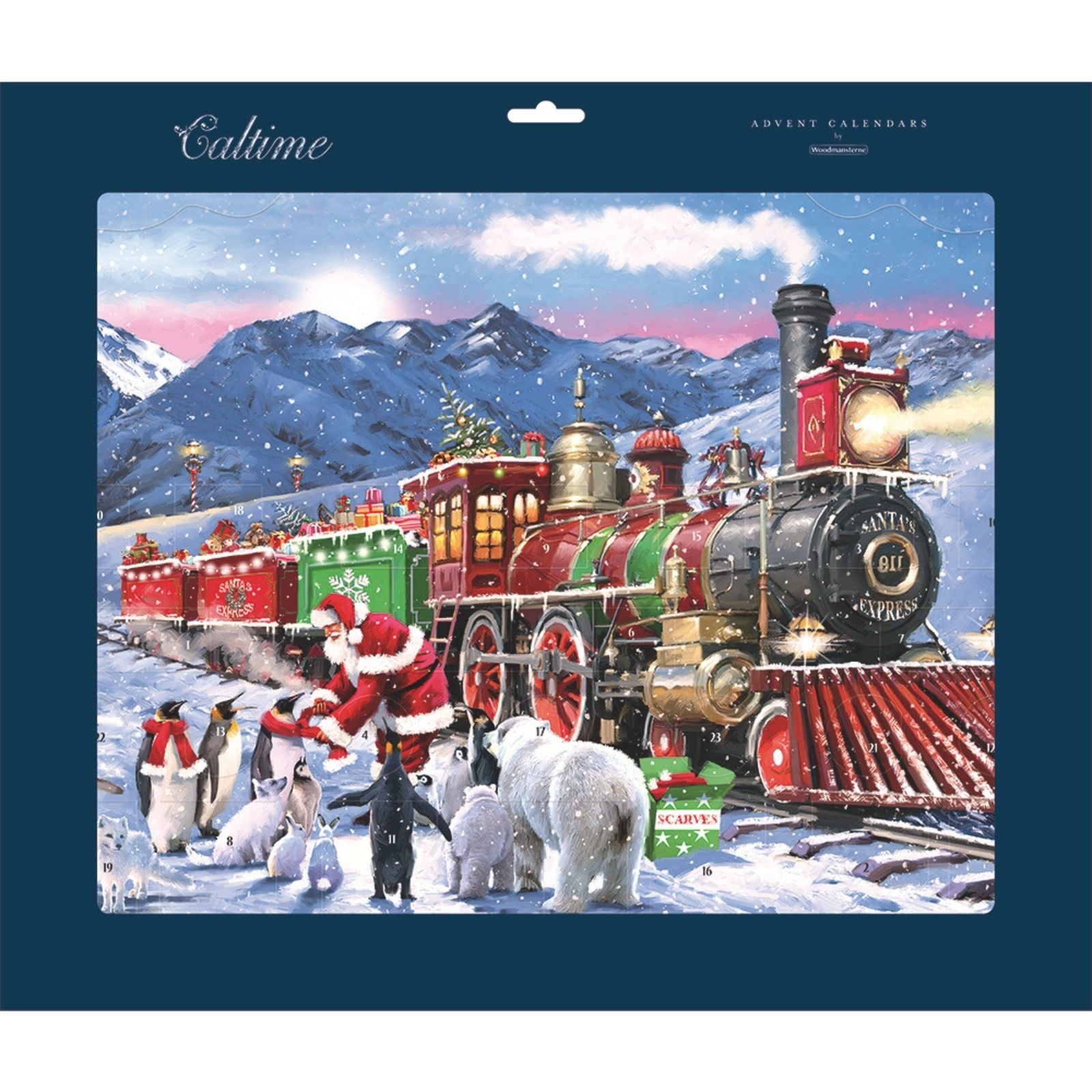 Traditional Freestanding Picture Advent Calendar Santa's Express Christmas Gift