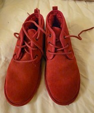 UGG WOMENS NEUMEL BOOT IN RED SUEDE SIZE 10