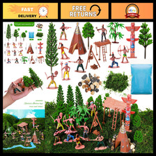 32 Pcs Native American Figures Cowboys Set - Action Figures for Diorama Projec