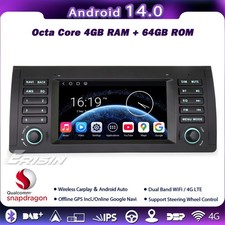 7" 64GB Qualcomm Autoradio CarPlay Navigatore per Auto BMW X5 E53 Radio DSP IPS