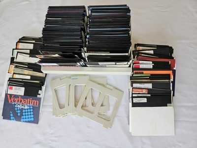 Lot of 200 Vintage 5.25 Floppy Disks IBM PC Software And Program Installs Used