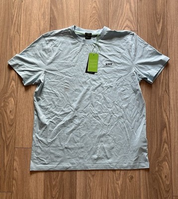 Hugo Boss Green Stretch Small Logo Cotton T-Shirt - Mens XXL Blue £49 RRP BNWT