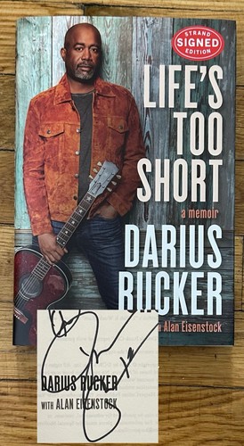 Darius Rucker Life's Too Short Memoir SIGNED First Edition HC Book Hootie NEW!