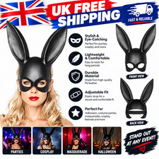 Schwarz weiß Hase Häschen Maske lange Ohren...