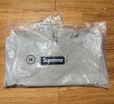 Supreme Box Logo Hooded Sweatshirt FW25 Heather Grey Size M | eBay