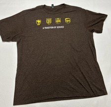 United Parcel Service logo t shirt tee Sz XL Extra Large vintage brown UPS Logos