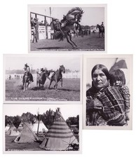 [Calgary Photo Supply Co.] – Calgary Stampede: 9 real photo post cards… – 1940s