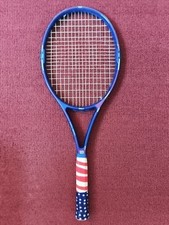 WILSON GRAPHITE AGGRESSOR 95 HIGH BEAM 4-1/2 4 BLUE STRUNG TENNIS RACQUET
