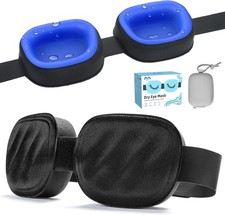 2026 Upgraded Sleep Mask for Dry Eyes   100 Blackout Adjustable Eye Mask  Mois