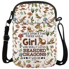 WCGXKO Bearded Dragon Lover Gift Bearded Dragon Mom Crossbody Bag Bearded Dra...