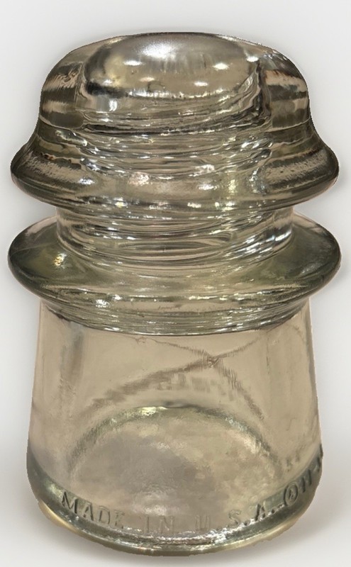 Armstrong's No.2 Clear Glass Insulator Made in USA