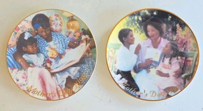 VTG Avon Mother's Day 5'' Collector Plates 1998 & 1999 Lot of 2