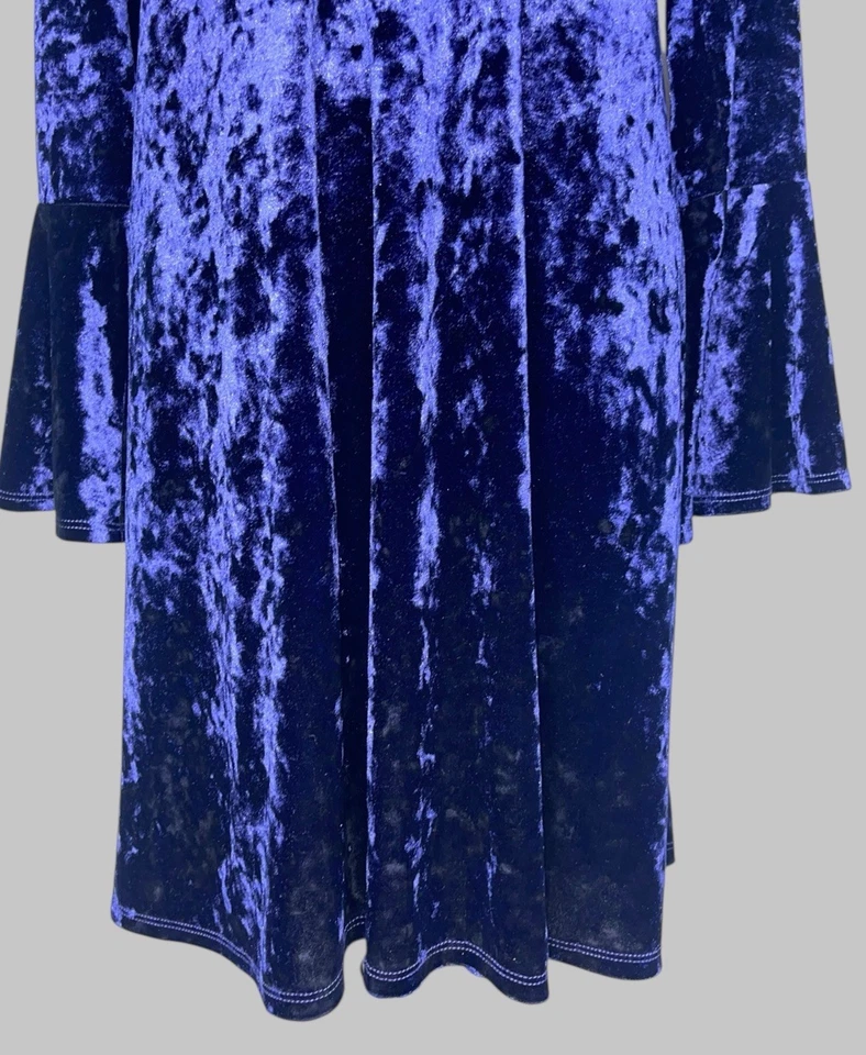 Karen Kane бархата расклешенный рукав миди платье женщин XL фиолетовый ведьмы прихоть готики - Изображение 4 из 4