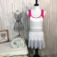 Nike Tennis and Active Dress in Pink, White and Gray Size Medium