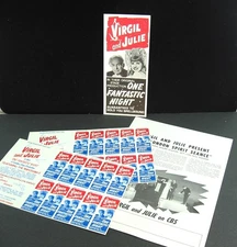VTG. 1970s VIRGIL & JULIE ADVERTISING MATERIALS...4 PIECE LOT