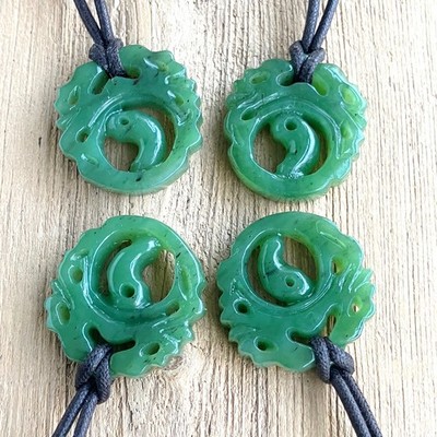 High Quality Real Jade Tomb Raider Lara Croft Necklace, Hand Carved, Rise (R)