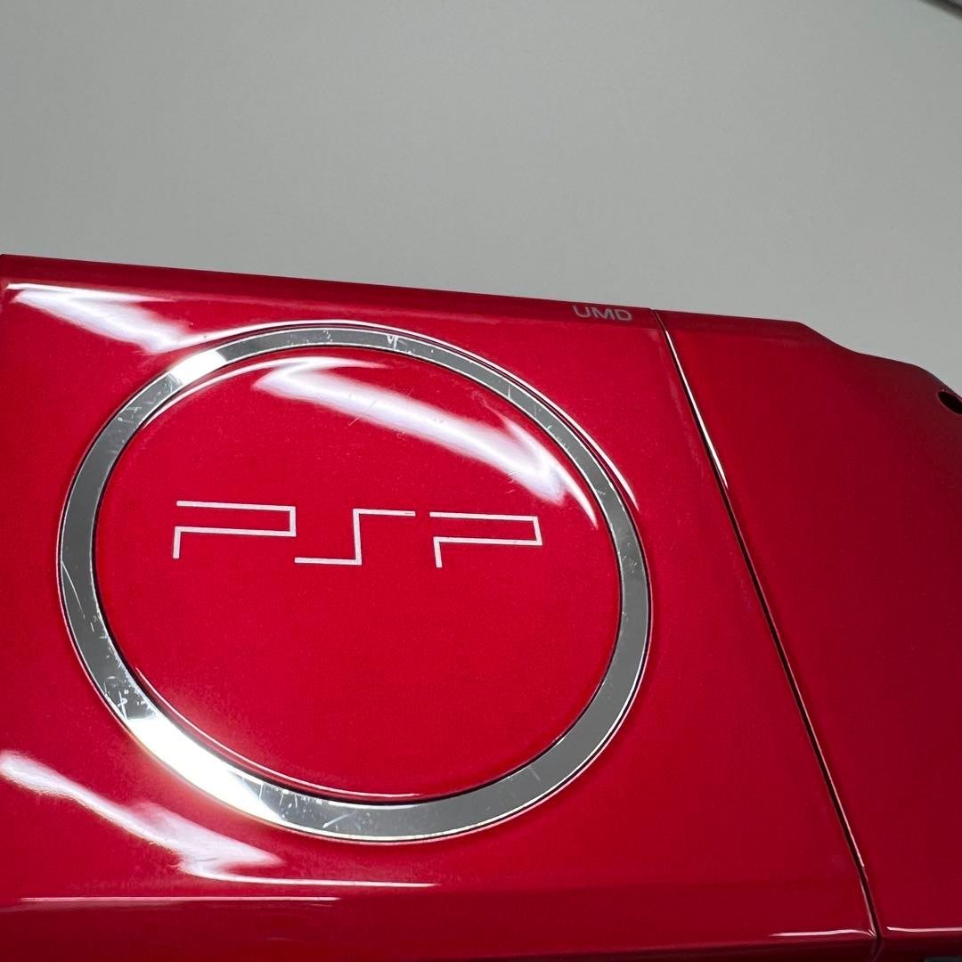 SONY PSP-3000 Red Console Tested Working With Pro Yakyu Spirits 2013&8GB Memory