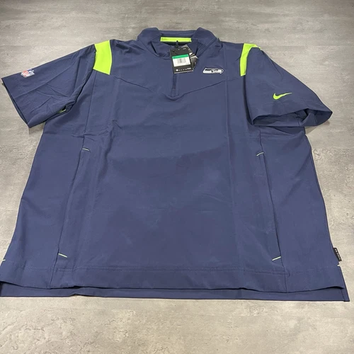 Nike Seattle Seahawks Giacca Uomo Extra Large Sideline Coach Manica Corta Zip