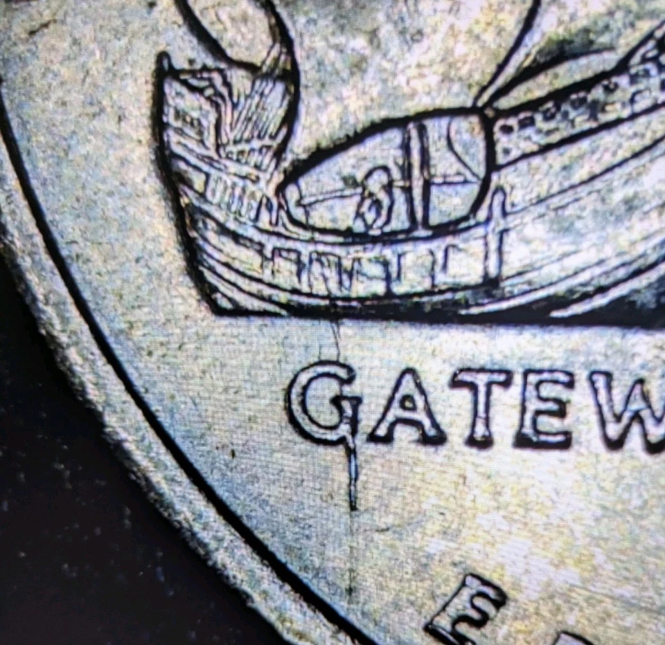 2004-P 25c Florida Error State Quarter Die Crack Error Heavily Struck Through - Image 4 of 4