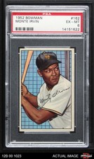 1952 Bowman #162 Monte Irvin Giants HOF PSA 6 - EX/MT