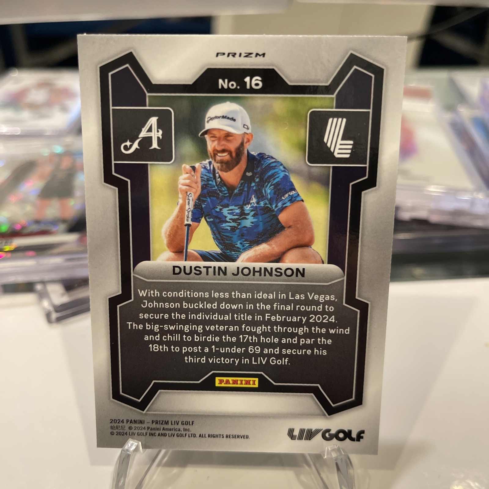 2024 Panini Prizm LIV Golf Dustin Johnson SILVER Prizm 🔥 4Aces GC