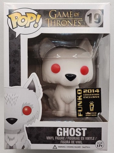 Funko Pop! Game Of Thrones Ghost #19 Flocked 2014 Summer Convention Exclusive