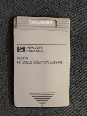 HEWLETT PACKARD 82211A HP SOLVE EQUATION LIBRARY EQ LIBRARY für HP 48GX und 48SX